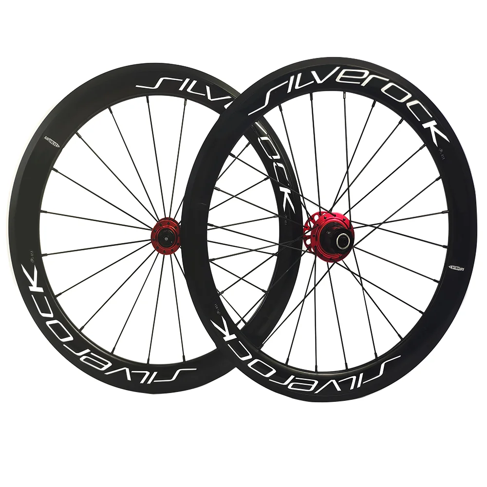 シルバーロック-折りたたみ自転車用合金ホイール,ハイプロファイルリム