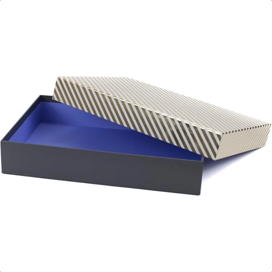 Signature Large Gift Box Gold Stripe for Valentines Day Weddings Anniversaries Birthdays Bridesmaids Gifts and More