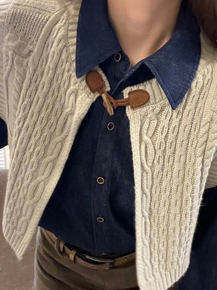 Sweater Vest Women Loose All-match Retro Simple Fashion Cropped Spring Casual Korean Style Knitting Ladies Solid Creativity Hot