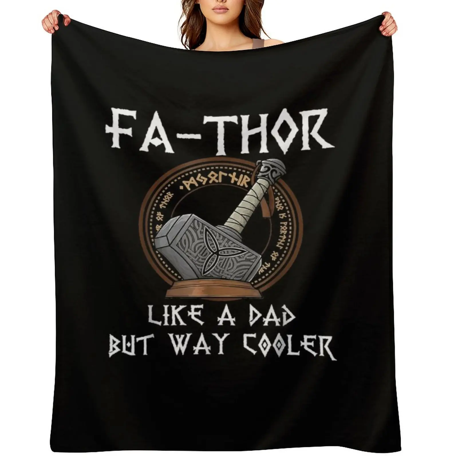 Fa-Thor Like Dad Just Way Mightier Hero gift idea for dad Throw Blanket for babies Sofas For Baby Bed linens Blankets