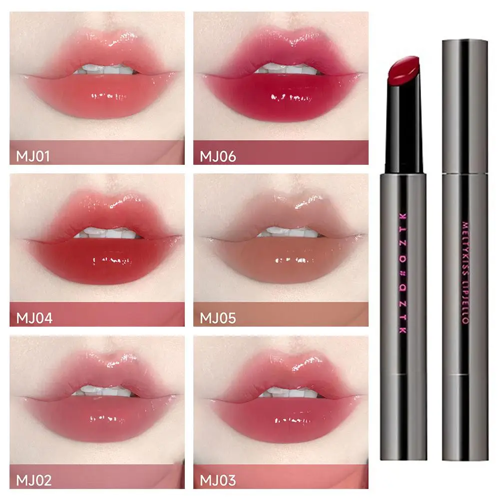 

Aztk Mirror Jelly Lipstick Bubble Lip Gloss Long Lasting Gloss Sexy Cup Moisturising Lip Solid Waterproof Non-stick R3j6