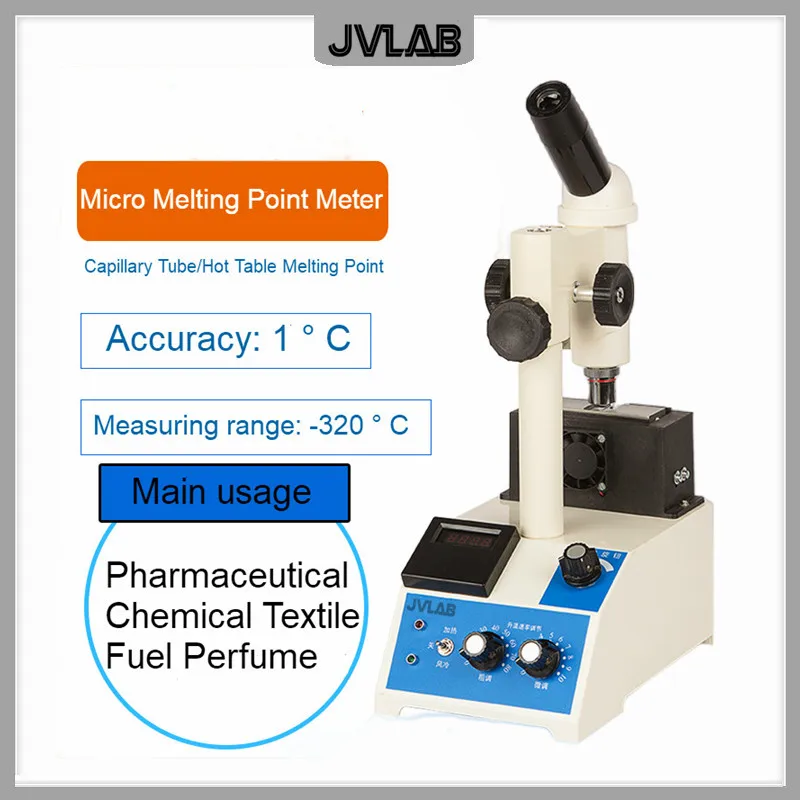 Micro Melting Point Meter Digital Capillary Tube & Hot Table Melting Point Detecter SGWX-4 Monocular Microscope 40x