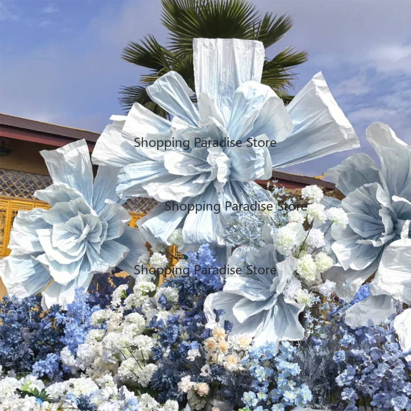 Handmade Eco-friendly Giant Wedding Paper Flower Large Pleated Floral Art for Back to School & Stage Background Decor