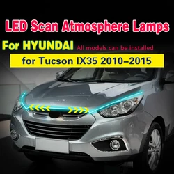 12V Car Hood Light Strip Daytime Running Strip Scan Starting For Hyundai Tucson IX35 2010-2015 Flexible Auto Light Ambient Lamp