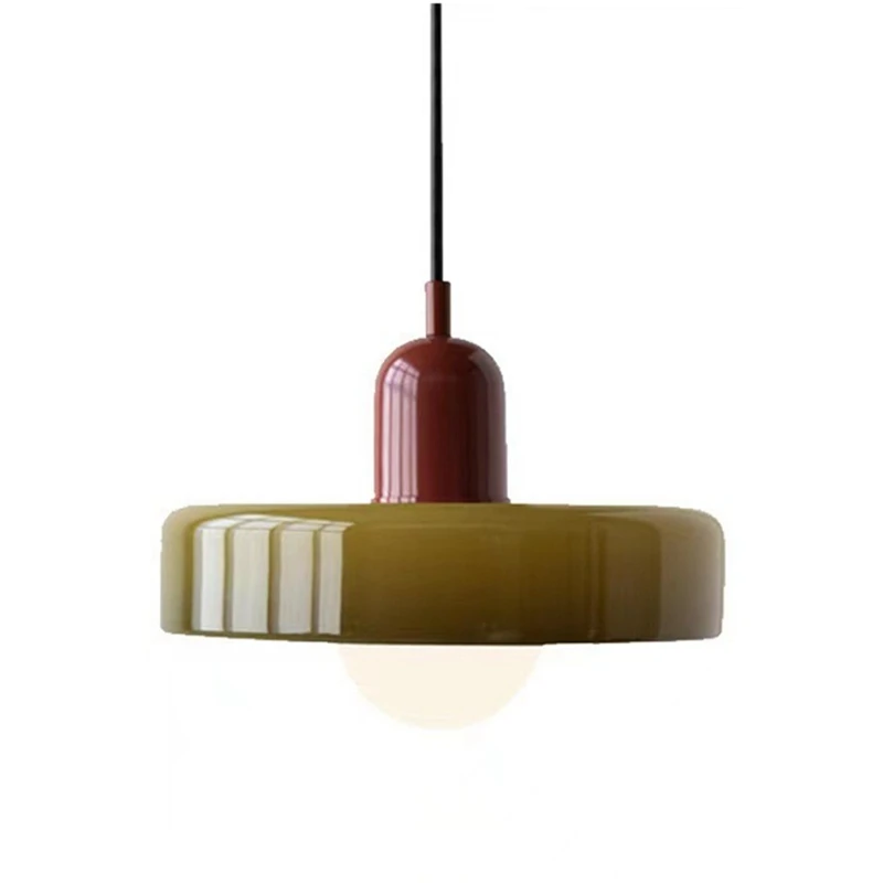 Modern Pendant Light Glass Home Decorative Lamp for Restaurant Bedroom Study Indoor Hanging Illumination Luminaires A-A10G