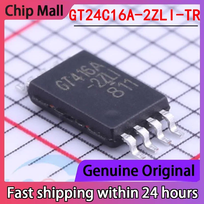 

10 шт. оригинальные GT24C16A-2ZLI-TR TSSOP8 с трафаретной печатью 416A-2ZLI IC для хранения в наличии
