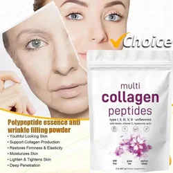 New 907G Multi Collagen Peptide Powder Tightens Skin Antiwrinkle Firmness Elasticity Moisturizes Skin