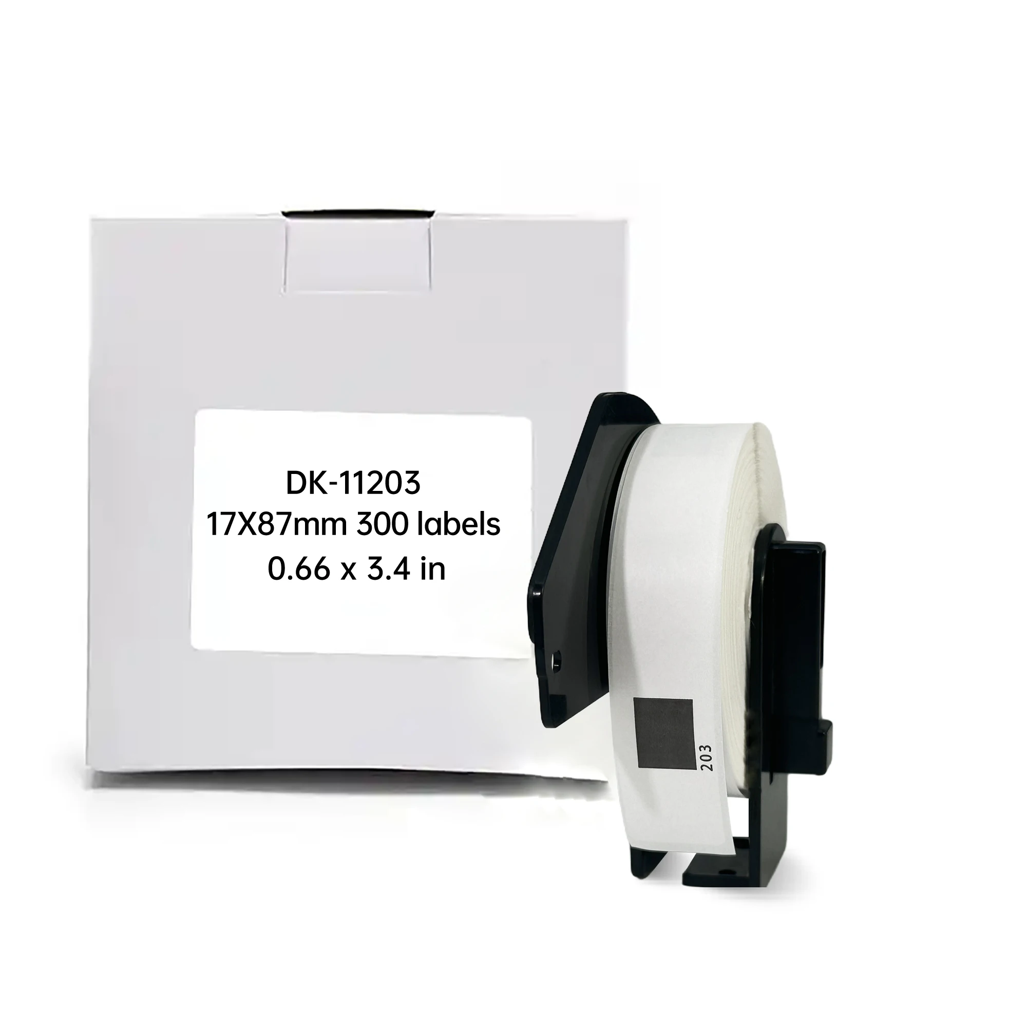 compatible-brother-dk-11203-labels-file-folder-17-x-87mm-black-on-white-300-labels-per-roll-with-holder-cartridge