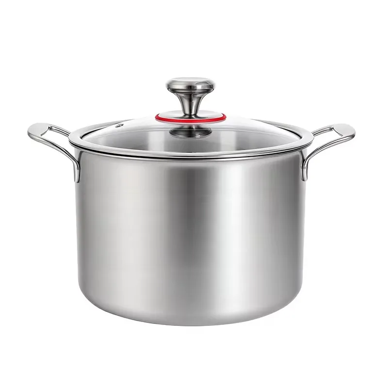 Pure Titanium Wok & Stock Pot Combo, Non-Coated Titanium Cookware for Household Stewing and Daily Cooking