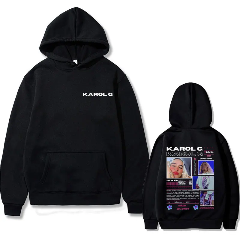 

Limited Karol G Heart Mañana Sera Bonito Album Double Sided Print Hoodie Men Women Hip Hop Fashion Oversized Pullover Fans Gift