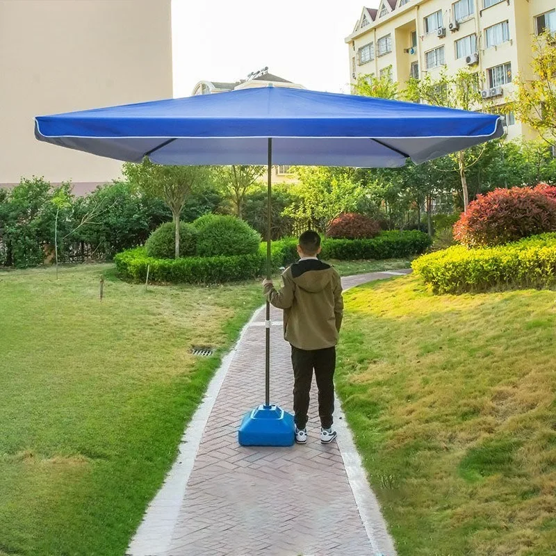 Outdoor Sunshade Large Square Umbrella Portable Folding Rectangular Picnic Beach Sun Umbrella Leisure Camping Equipment