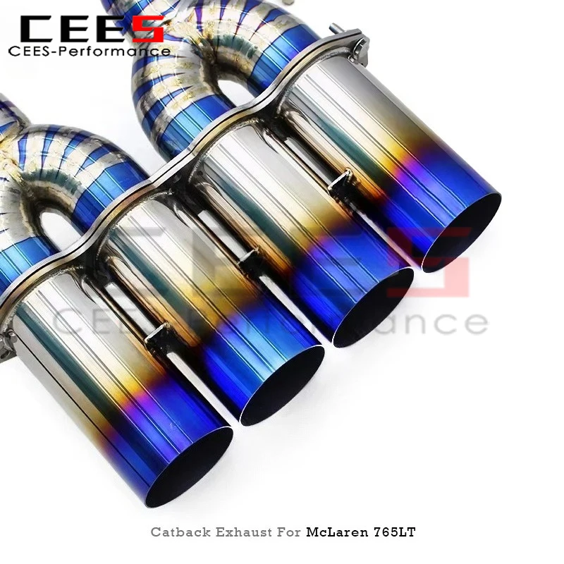 cees Axle Catback Exhaust Pipes for 2020+ Mclaren 765LT 4.0T Supercar Performance Racing Exhaust Pipe Muffler System