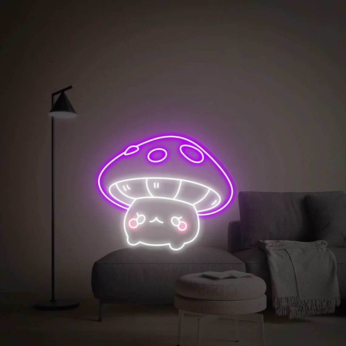 

Mushroom Neon Sign Wall Art Hanging Kids Baby Room Decor Custom Game Room Bedroom Night Neon Teens Birthday Gift Bar Sign