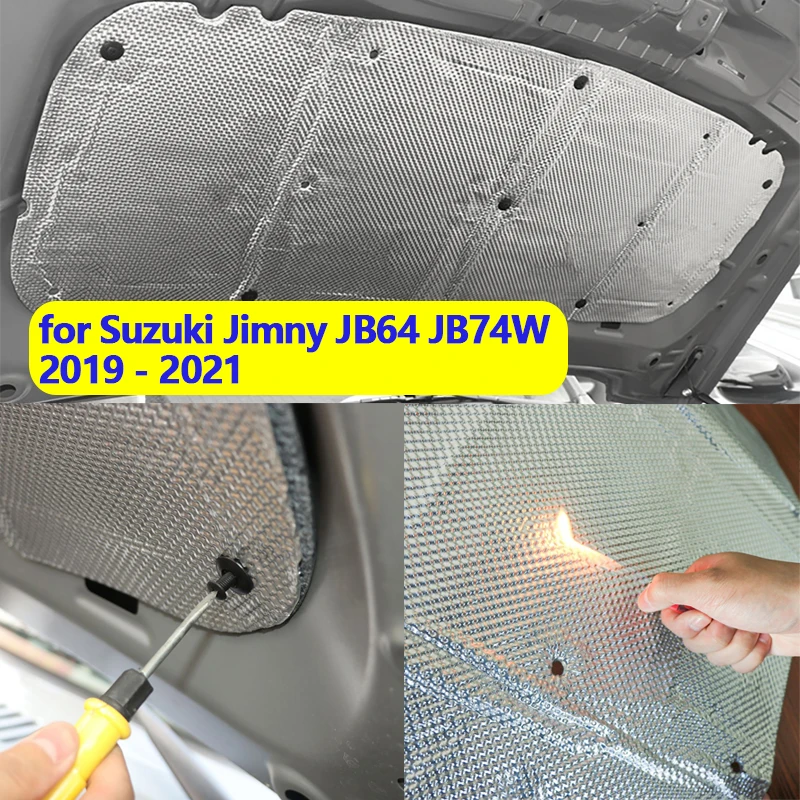 

1pc Car Engine Hood Heat Insulation Cotton Soundproof Cotton Fit for Suzuki Jimny JB64 JB74W 2019 - 2021 Car Sound Proof