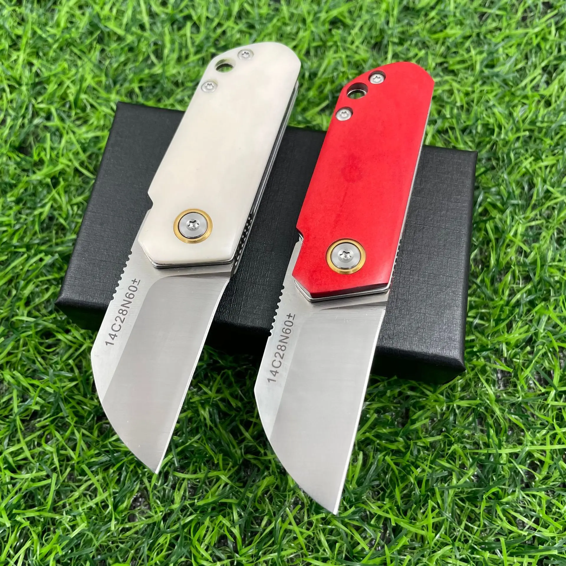 

14C28N steel folding knives 60 61HRC high hardness tool knives Outdoor camping portable Unpacking knives