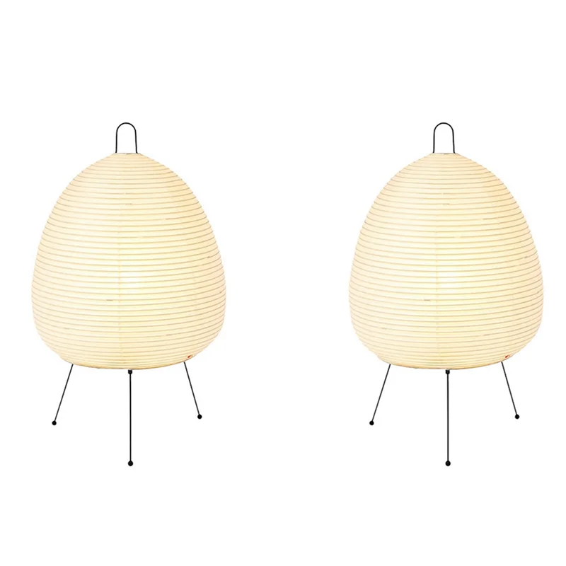 

【Best Selling】2X Japanese Rice Paper Lantern LED Table Lamp Living Room Bedroom Bedside Study Hotel Homestay Tripod Floor Lamp,U