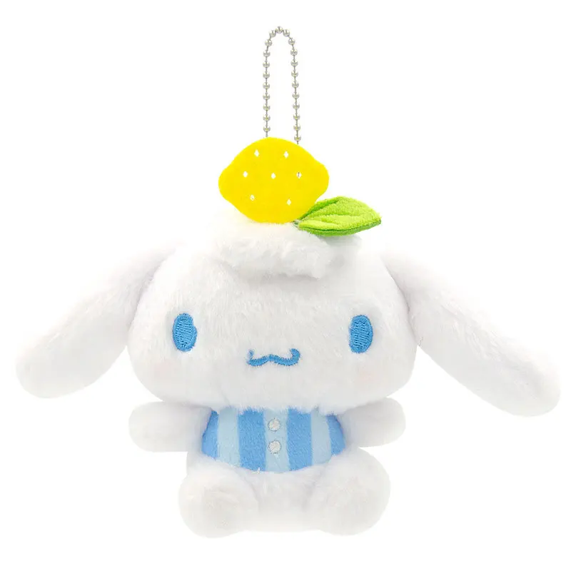 Cute Flower Fruit HelloKitty Kuromi Melody Cinnamoroll and Pochacco Plush Doll Keychain Diy Bag Accessories Pendant Send Gifts