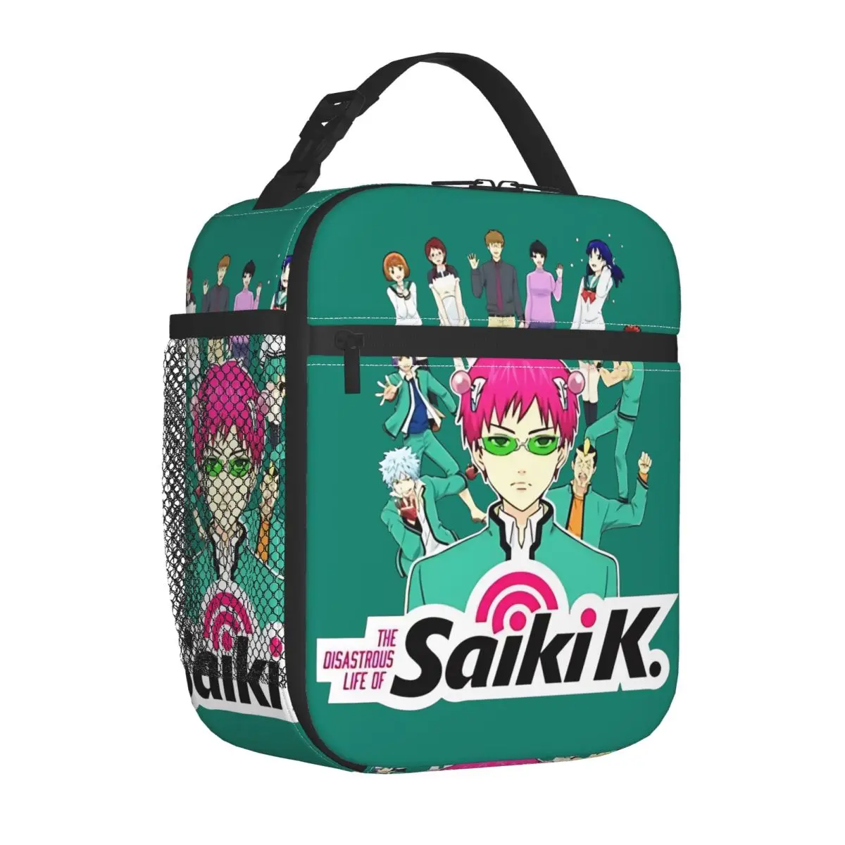 Saiki Kusuo Magnet Insulated Lunch Bags Cooler Bag  Lunch Container High Capacity Lunch Box Tote Food Bag Work Travel