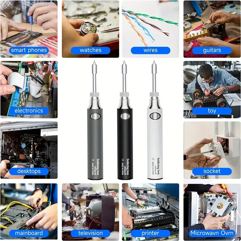 Wireless Charging Electric Soldering Iron Solder Iron USB 5V 8-10W Fast Charging Lithium Battery Portable Repair Welding Tools