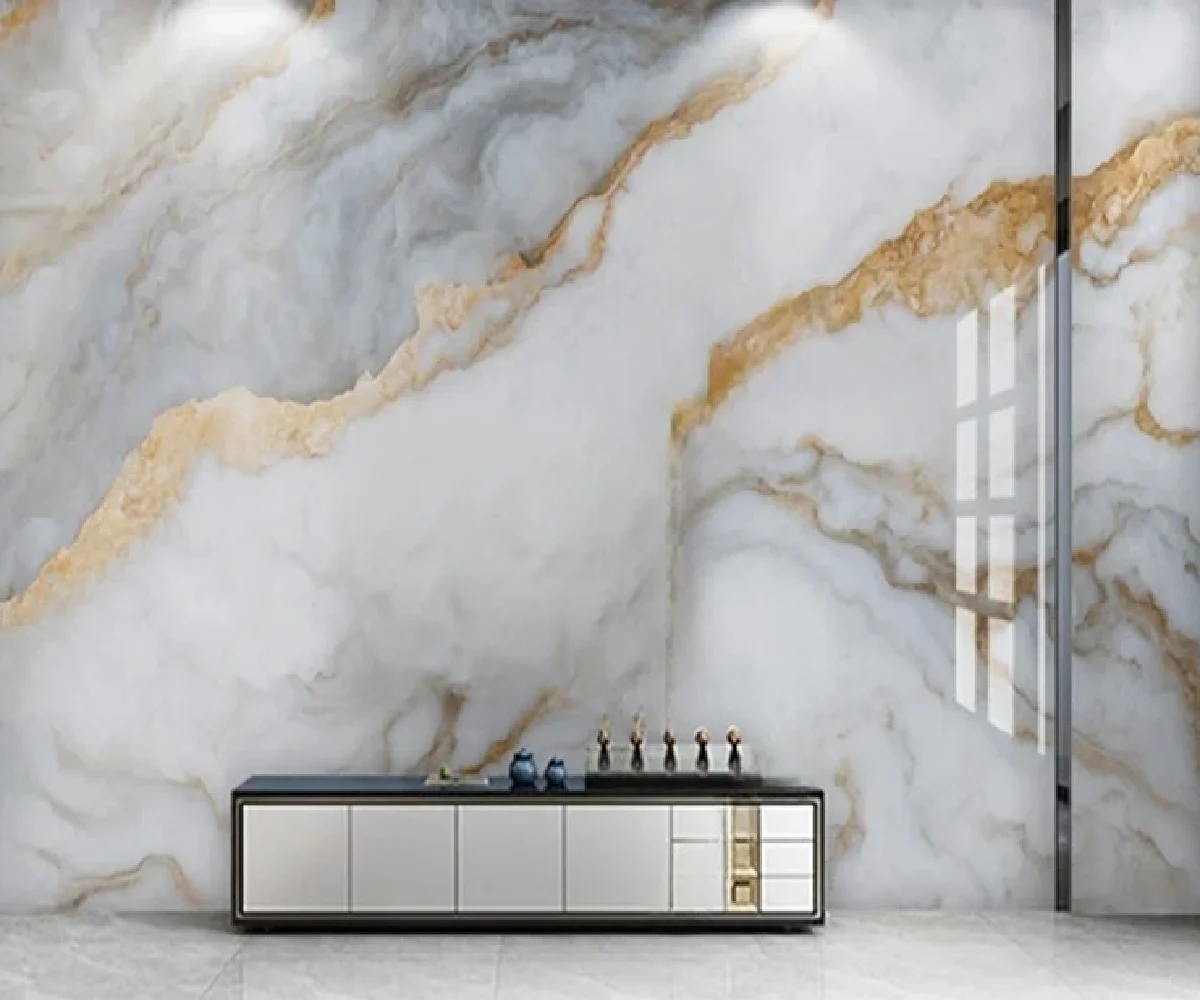 Photo Wallpaper Modern Simple White Marble Texture Murals Living Room TV Sofa Bedroom Background Wall Decor Luxury Wallpaper 3D