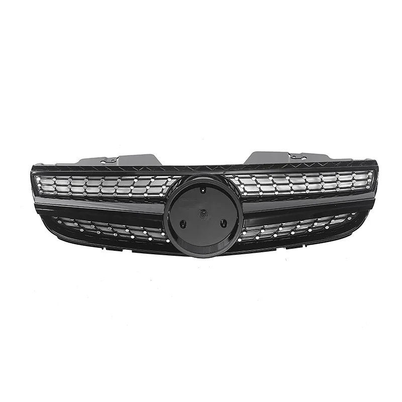 Car Front Grille AMG-Style Mesh Grill  For Mercedes-Benz R230 SL-Class SL500 SL550 SL600 2007 2008 2009 Black AB