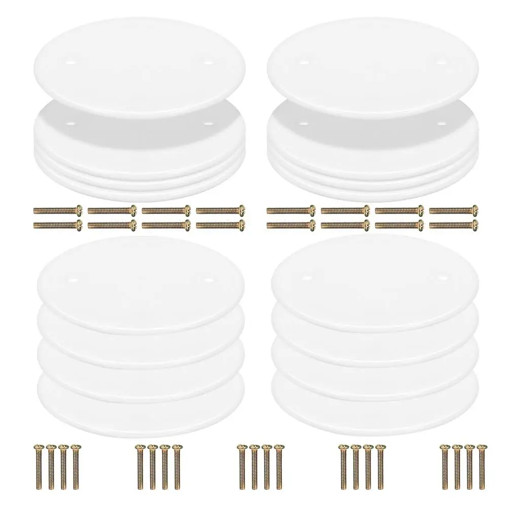 

20 Pcs Ceiling Blank Plate Outlet Wall Covers Fan Fixture Electrical Appliance Panel Durable Plastic Various