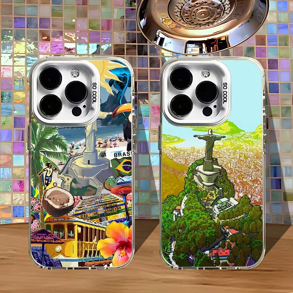 

Rio de Janeiro-Brazi Phone Case For iPhone 16,15,14,13,12,11,Pro,XS,Max,Plus,Mini,SE4,E White Matte Shockproof Cover