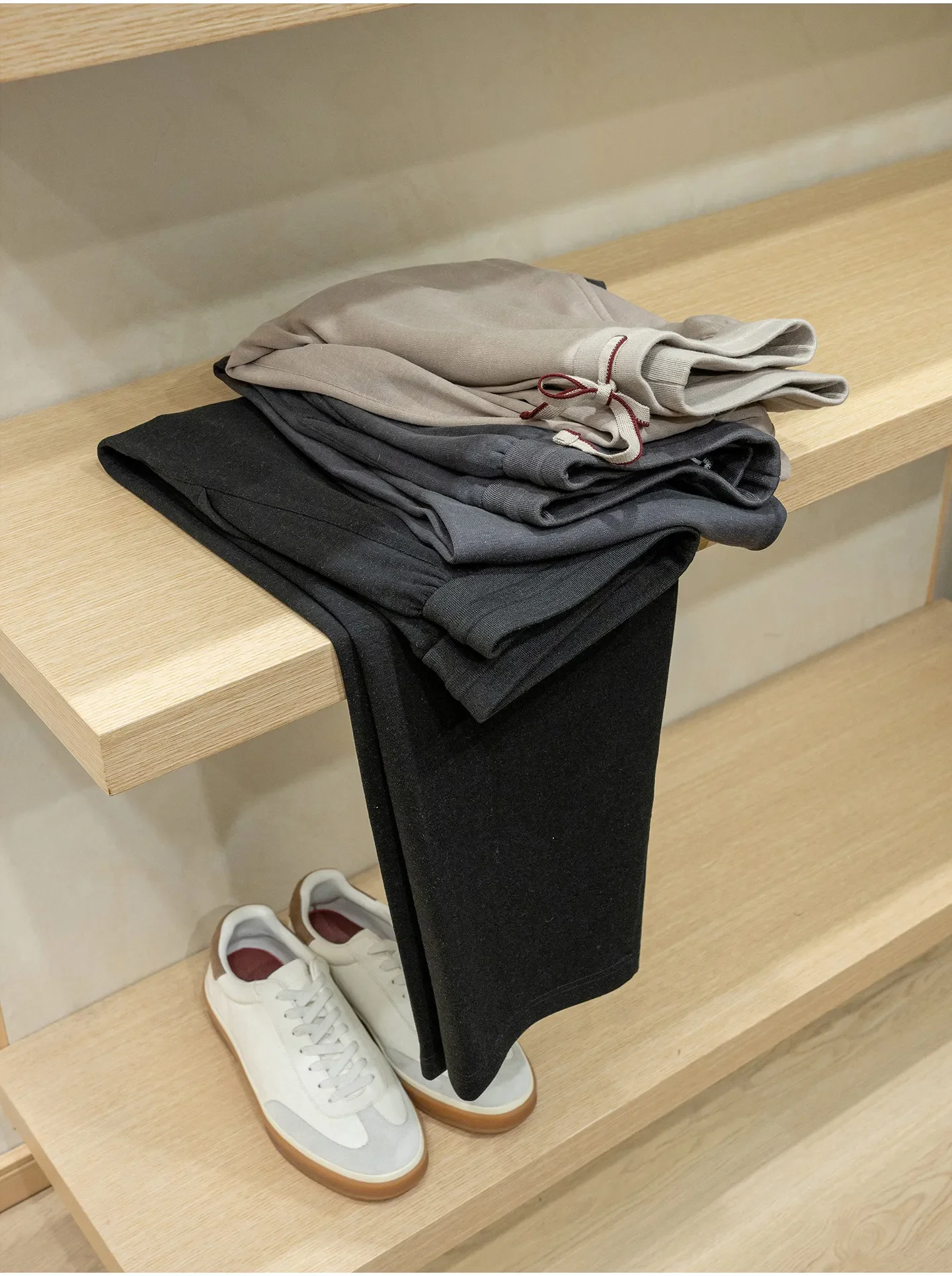 Slack "Lyocell + hemp" drape loose straight scimitar slacks