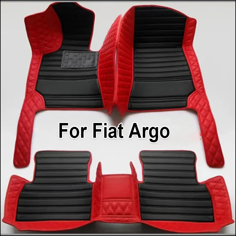 

3PCS Custom Automotive Car Floor Mats For Fiat Argo 2020 2021 2022 Auto Luxury Leather Men Women Car Mats Full Coverage