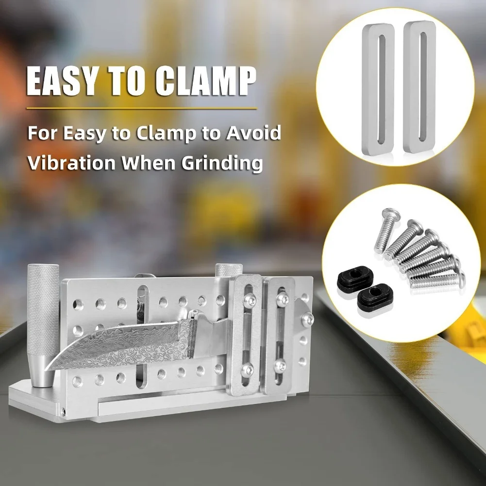 For Belt Grinder Sharpening Locator with Machined Protractor and Fine Threaded Basket for Angle Adjustment and Tool Stability