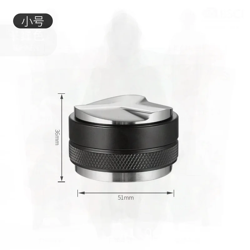 

Two-in-One Double-Head Non-Slip 51/53mm Stainless Steel Coffee Powder Device with Height Adjustment Flat Bottom for Home Bar &