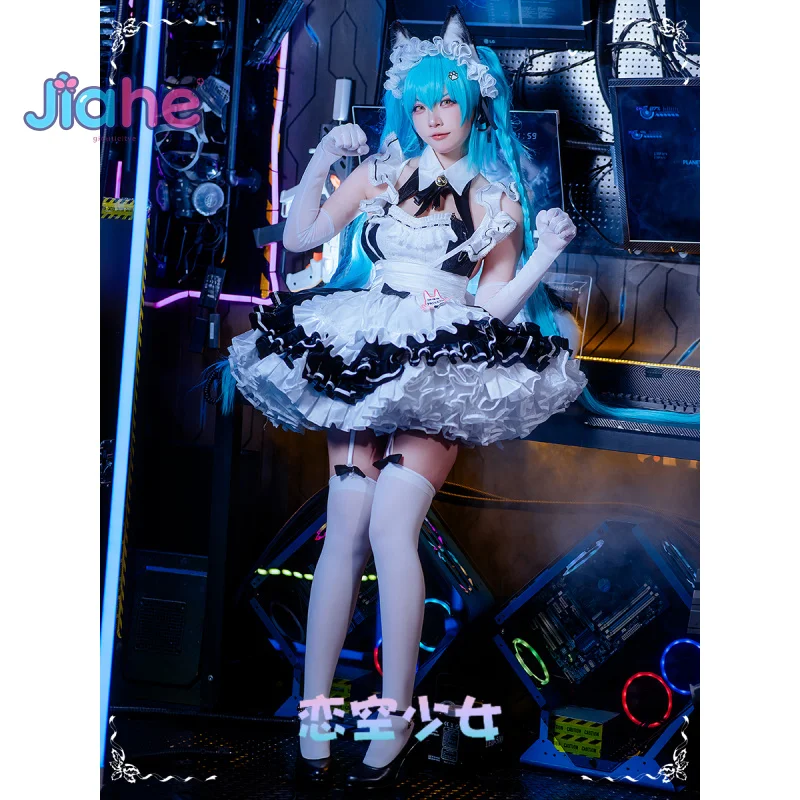 Juego NIKKE: disfraz de Cosplay de la diosa de la victoria, vestido de sirvienta dulce de Halloween, uniforme de Lolita para mujer, conjunto de accesorios