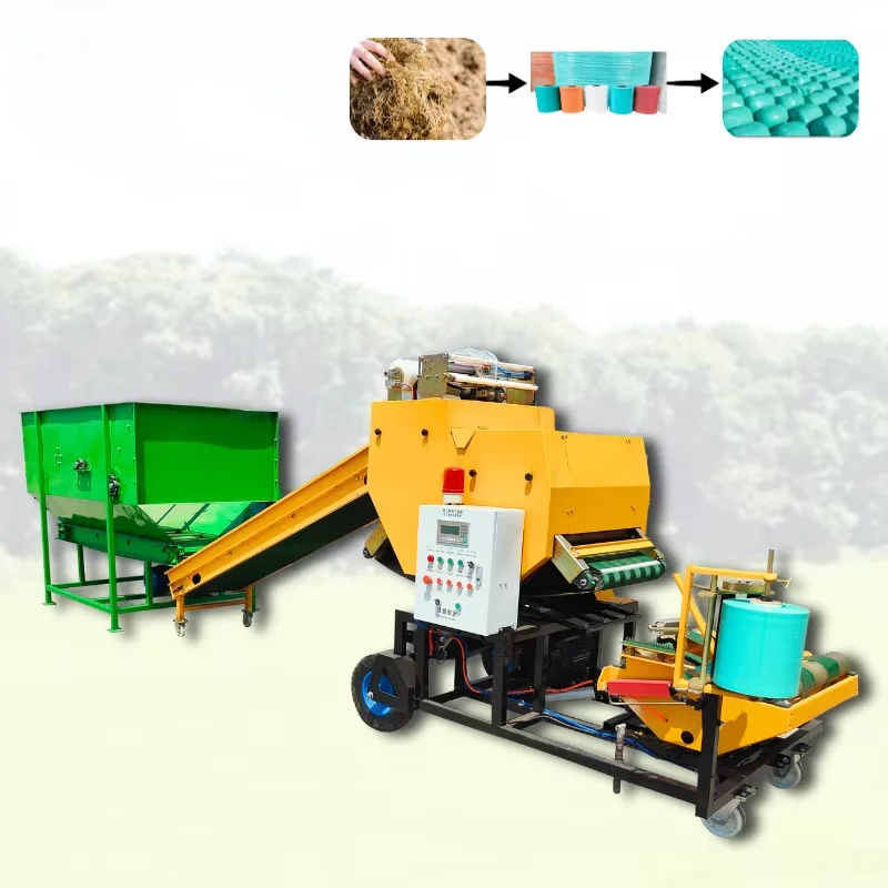 Customized 50-70 Bales Per Hour Automatic Silage Baler Machine For Corn Straw Hay Wheat Straw Farm Packing Compression