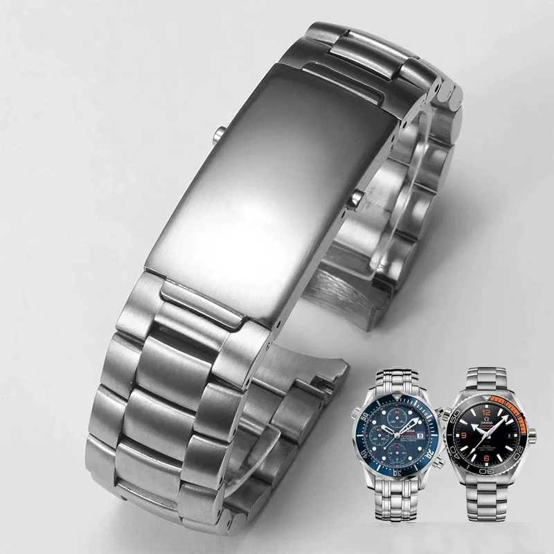 

20mm22mm Men's Watch Accessories Stainless Steel Strap for Omega 007 Seamaster Planet Ocean 300m Sports watchband Bracelet belt