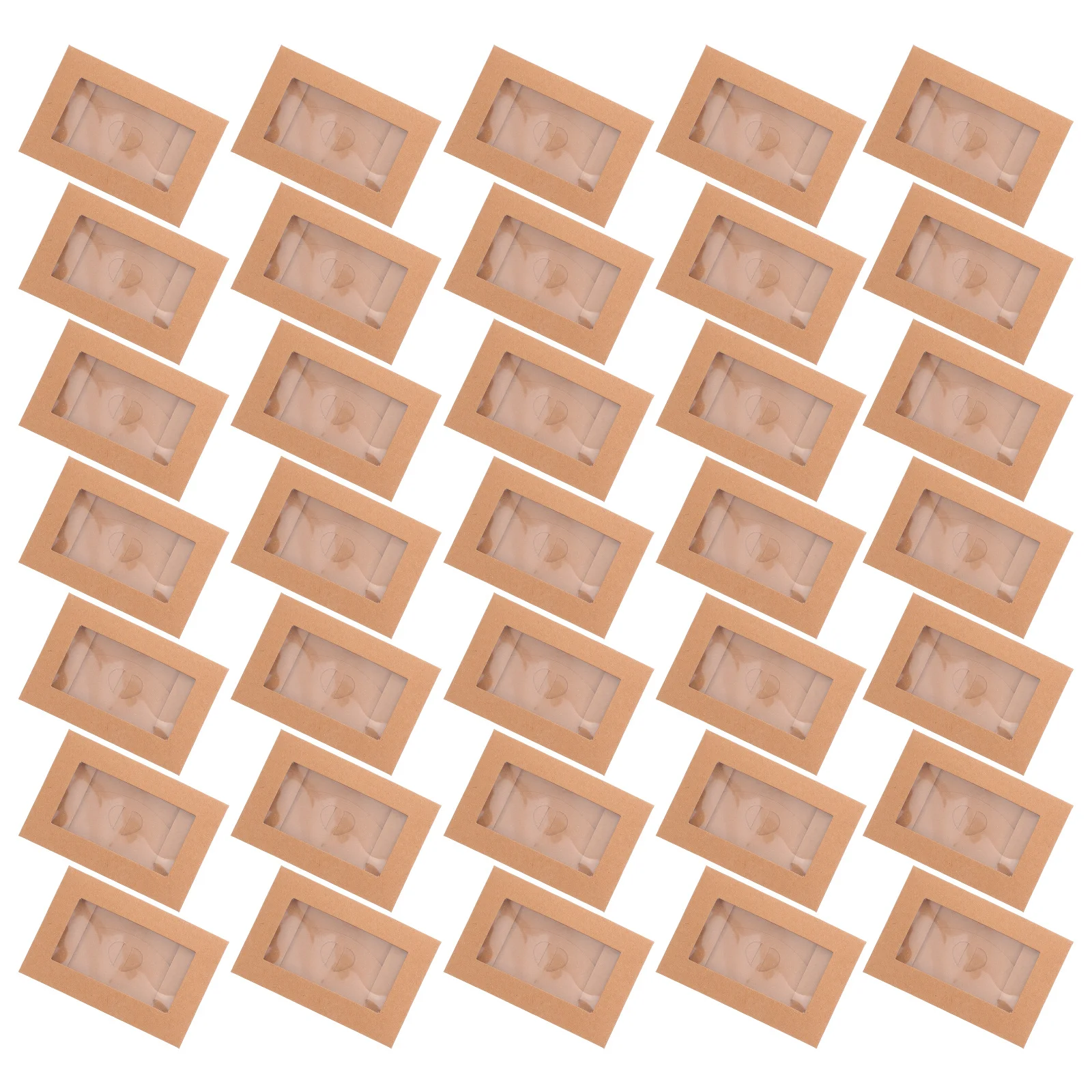 

50pcs Creative Invitation Set Clear Window Heart Clasp Western Style Box Rectangular Envelopes For Wedding Valentine Stationery