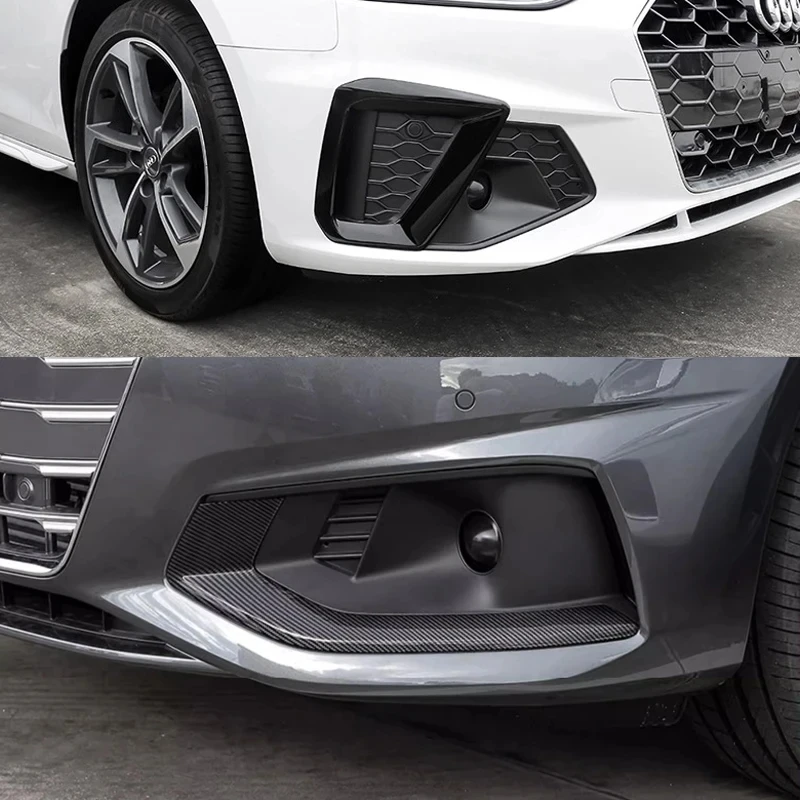 

Для Audi A4 S4 B9 2020 2021 2022 2023 2024 Piano Black Автомобильный передний бампер Противотуманная фара Рамка Украшение Крышка Внешние аксессуары