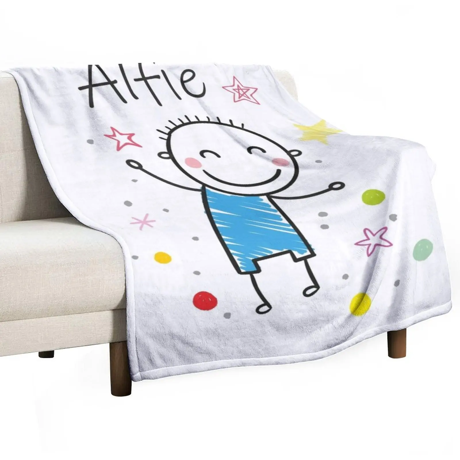 

Alfie Throw Blanket Warm Flannel Blanket for Couch Chair Bedroom
