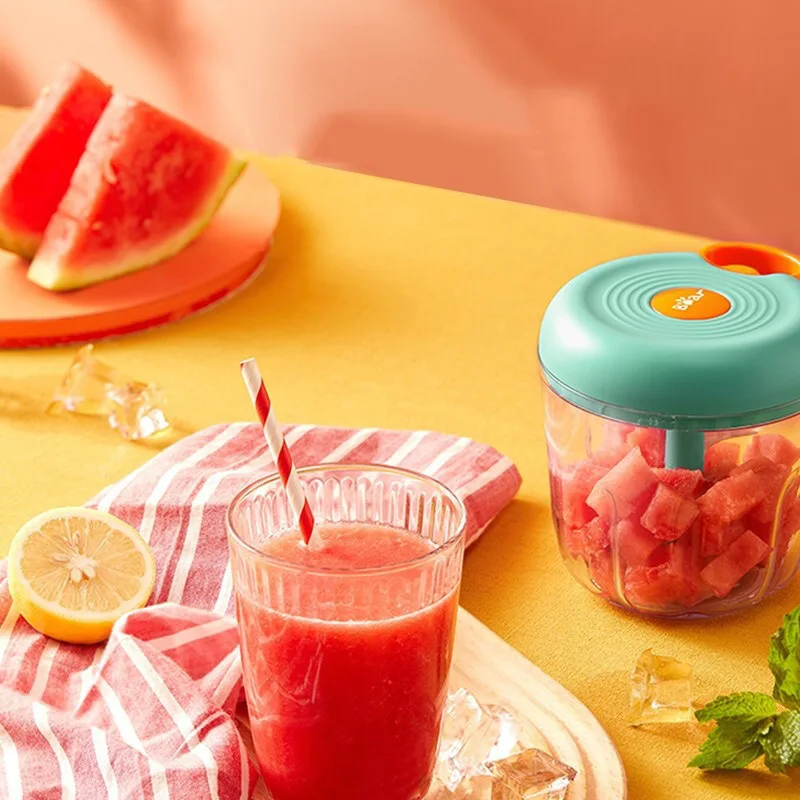 Picadora de carne Manual, picadora de ajo giratoria, prensa trituradora de ajo, cortador de cebolla y verduras, accesorios de cocina, 400/900ML