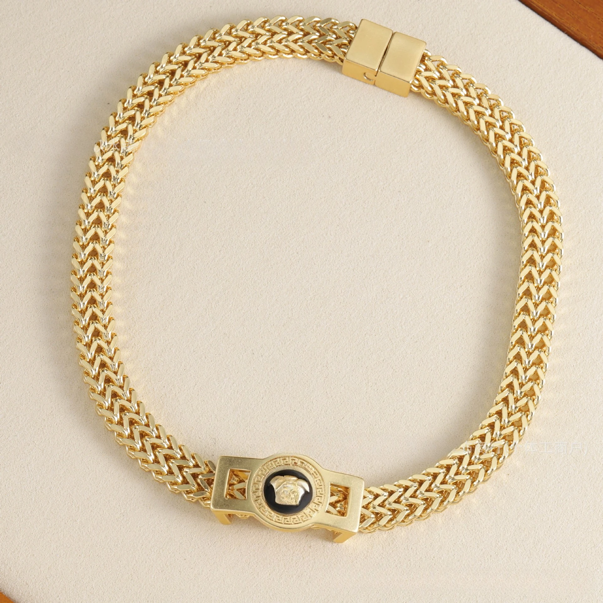 

Coarse Necklace Bracelet Women's European and American Retro Court Style Jewelry Cuban Chain