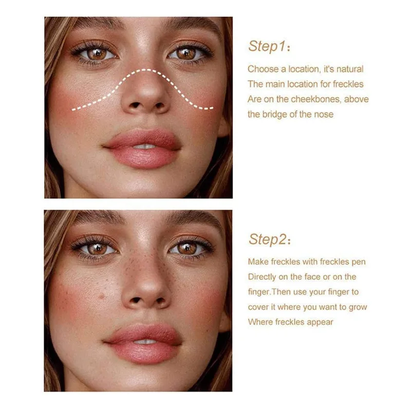 La simulación de lápiz de máscara de manchas naturales no es fácil de decolorar, lápiz para pecas, lápiz de maquillaje para pecas de simulación Natural