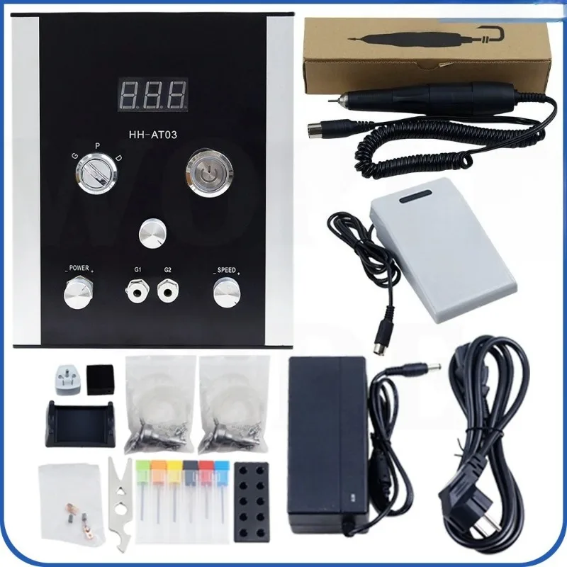 No Air Penumatic Impact Engraving Machine Air-free Double Metal Steel Jewelry Making Silver Hand Stone Gold HH-AT03