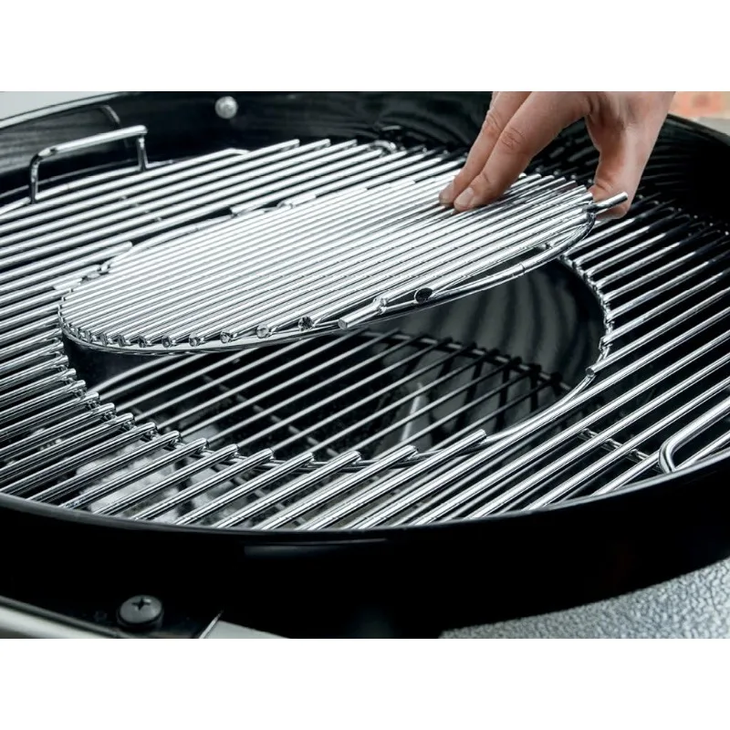 Performer Deluxe houtskoolgrill, 22 inch, Touch-N-Go gasontstekingssysteem, zwart