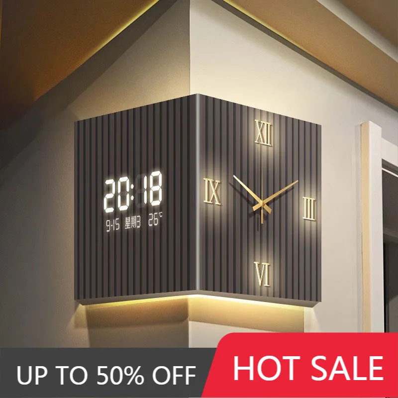 Modern Wall Clock Decorative Led Digital Clock Large Temperature Clocks Office Interior Calendar Clocks Aesthetic Room Decor