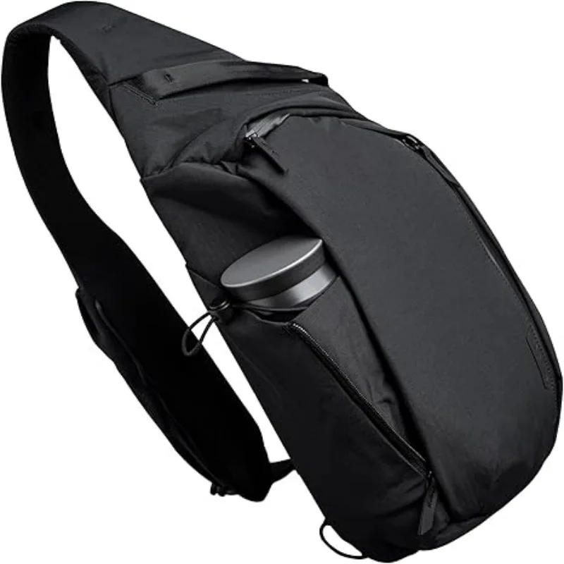 

Polyester waterproof simple solid color men's chest bag, large-capacity light and thin travel crossbody bag