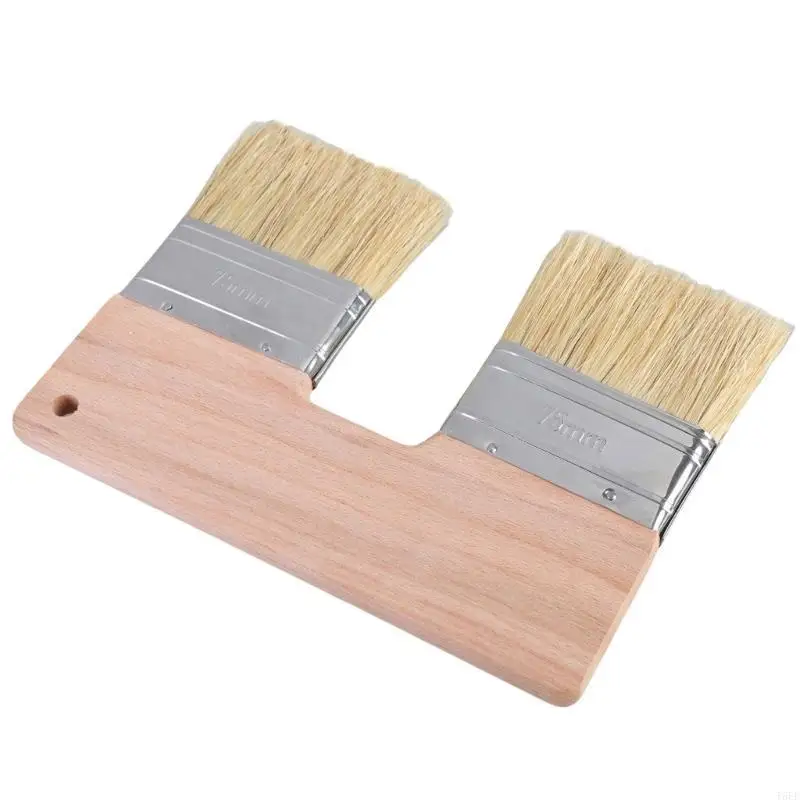 أداة بناء فرشاة طلاء الجدران ذات قبضة مريحة ذات نهاية مزدوجة، تطبيق سلس مناسب للفنانين عشاق الأعمال اليدوية T5EF