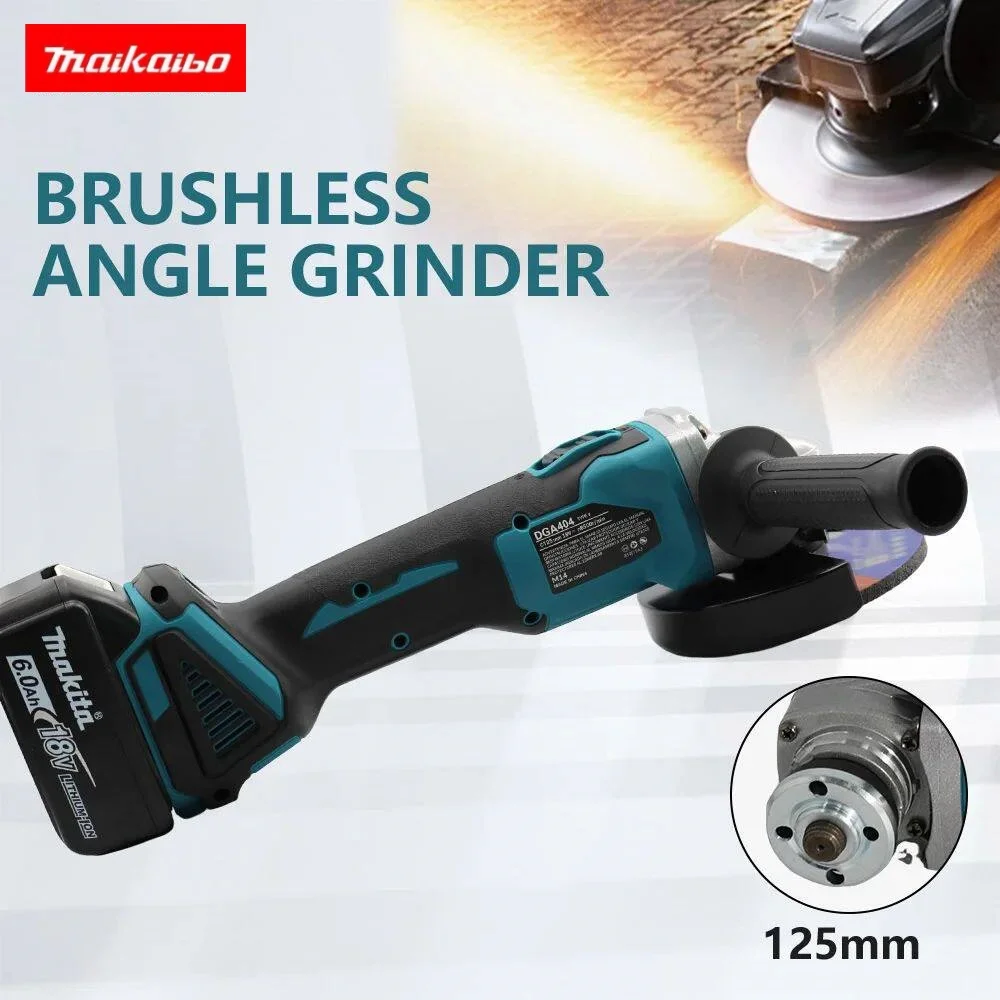 Esmerilhadeira angular sem fio Makita DGA404 100mm, máquina de polir e cortar, ferramenta para bateria Makita 18V.