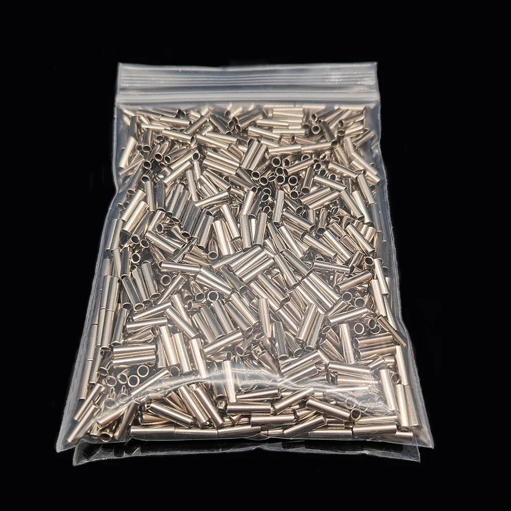 100pcs Fishing Line Connector Fixing Accessories Crimp Sleeve Copper Tube Wire Pipe Crimp Sleeves Carp Fishing Accessories Pesca