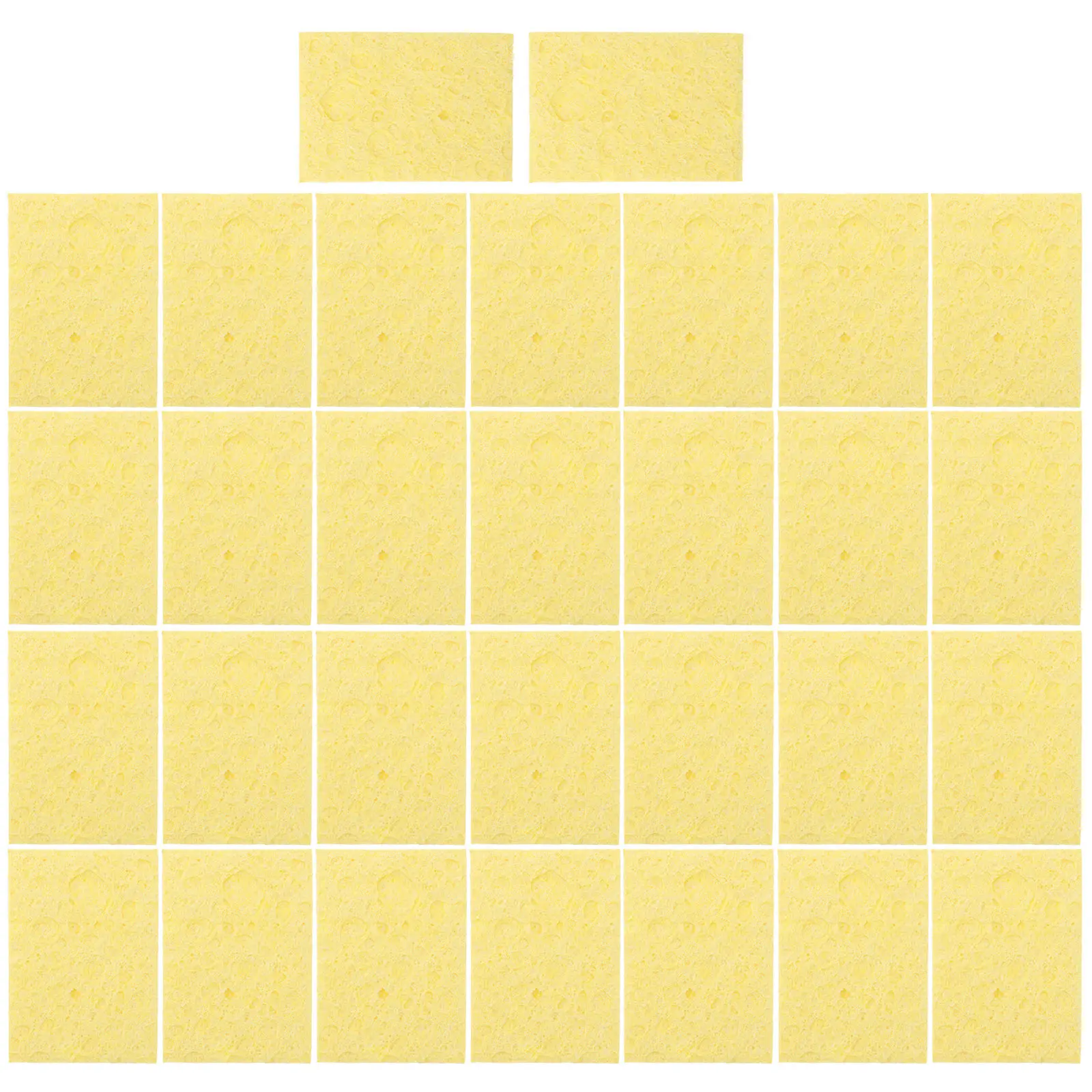 

30Pcs Soldering Iron Head Cleaning Sponge Anti Scald High Temperature Resist Remove Tin Cleaner Yellow Cleaning Sponge