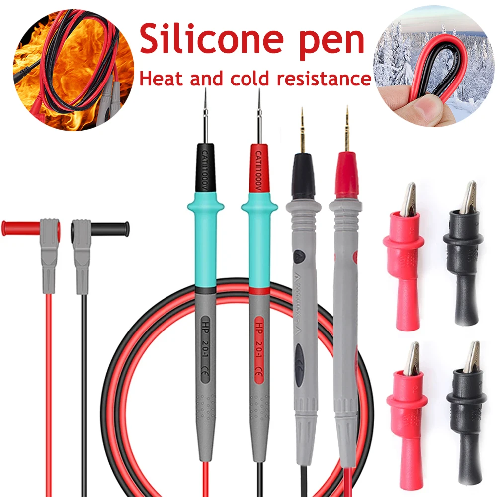 Sonde in Silicone 1000V 20A per puntali per multimetro punta della sonda resistente al freddo resistente al Gel di silice tuta con Clip a coccodrillo per l'industria