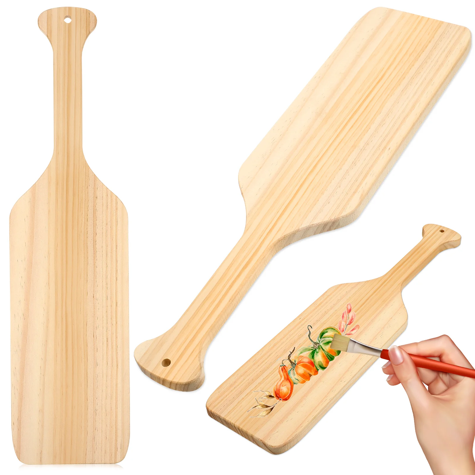 

2 Pcs Paddles 15 Inch Pine Wood DIY Home Decor Unfinished Fraternity Paddle Fraternity Paddles Wooden Wall Art Craft